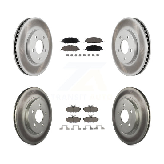 [Avant + Arrière] Kit de disque (revêtu) et plaquette (céramique) de frein pour 2005-2010 Ford Mustang Base KGC-101289