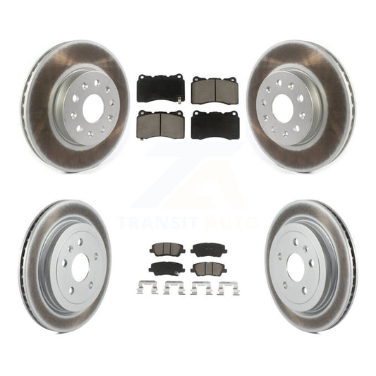 [Avant + Arrière] Kit de disque (revêtu) et plaquette (céramique) de frein pour Cadillac CTS KGC-101292