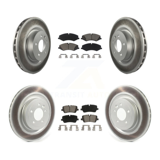 [Avant + Arrière] Kit de disque (revêtu) et plaquette (céramique) de frein pour 2017 Land Rover Range Sport HSE SE avec GAS engine KGC-101295