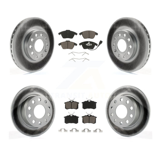 [Avant + Arrière] Kit de disque (revêtu) et plaquette (céramique) de frein pour Volkswagen Jetta Beetle KGC-101300