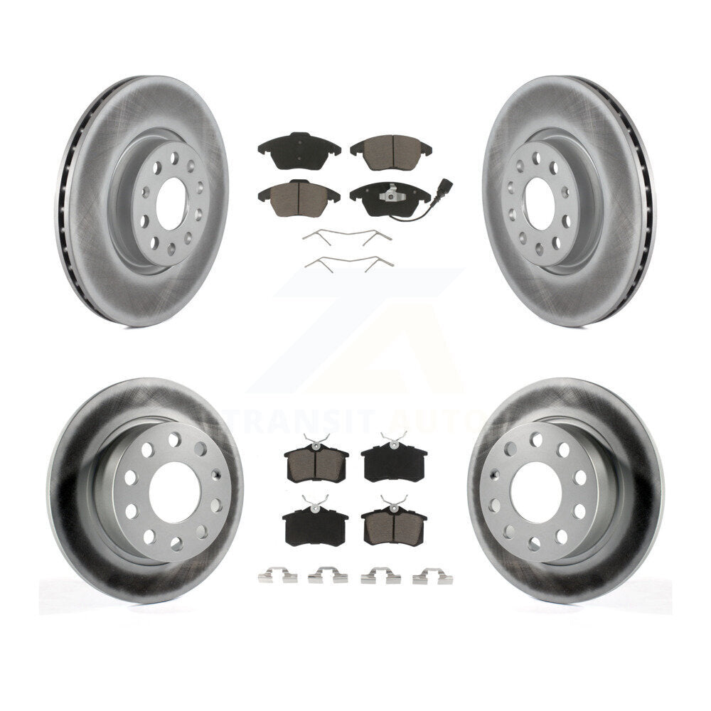 [Avant + Arrière] Kit de disque (revêtu) et plaquette (céramique) de frein pour Volkswagen Jetta Beetle KGC-101301