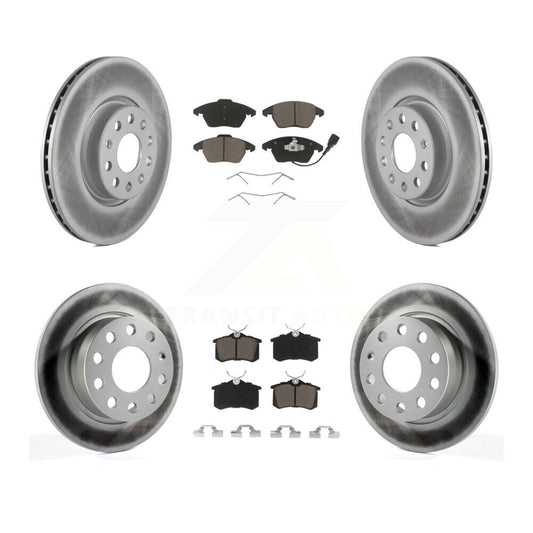 [Avant + Arrière] Kit de disque (revêtu) et plaquette (céramique) de frein pour Volkswagen Jetta Beetle KGC-101301