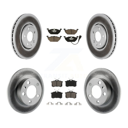 [Avant + Arrière] Kit de disque (revêtu) et plaquette (céramique) de frein pour 2000-2001 Volkswagen Golf 2.0L avec 288mm Diameter Rotor KGC-101304
