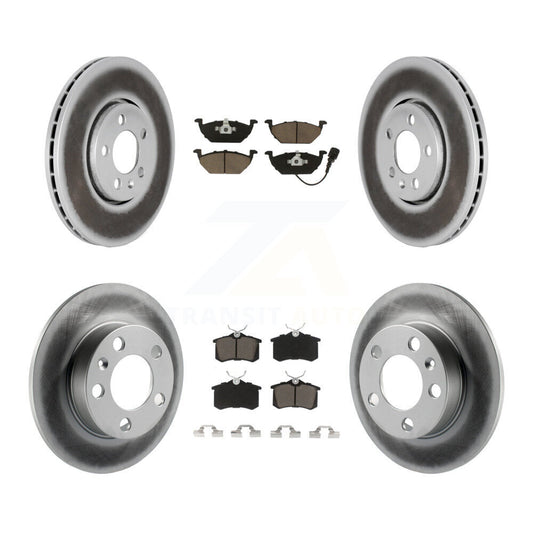 [Avant + Arrière] Kit de disque (revêtu) et plaquette (céramique) de frein pour 2000-2001 Volkswagen Golf 2.0L avec 288mm Diameter Rotor KGC-101304
