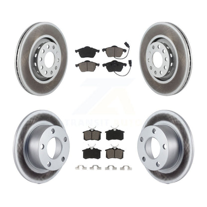 [Avant + Arrière] Kit de disque (revêtu) et plaquette (céramique) de frein pour Audi A6 avec 312mm Diameter Rotor KGC-101305