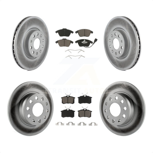 [Avant + Arrière] Kit de disque (revêtu) et plaquette (céramique) de frein pour 2014 Volkswagen Beetle R-Line GSR avec 272mm Diameter Rotor KGC-101306 par Transit Auto