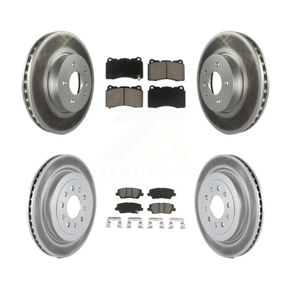 [Avant + Arrière] Kit de disque (revêtu) et plaquette (céramique) de frein pour 2013-2015 Cadillac ATS avec 321mm Diameter Rotor KGC-101310