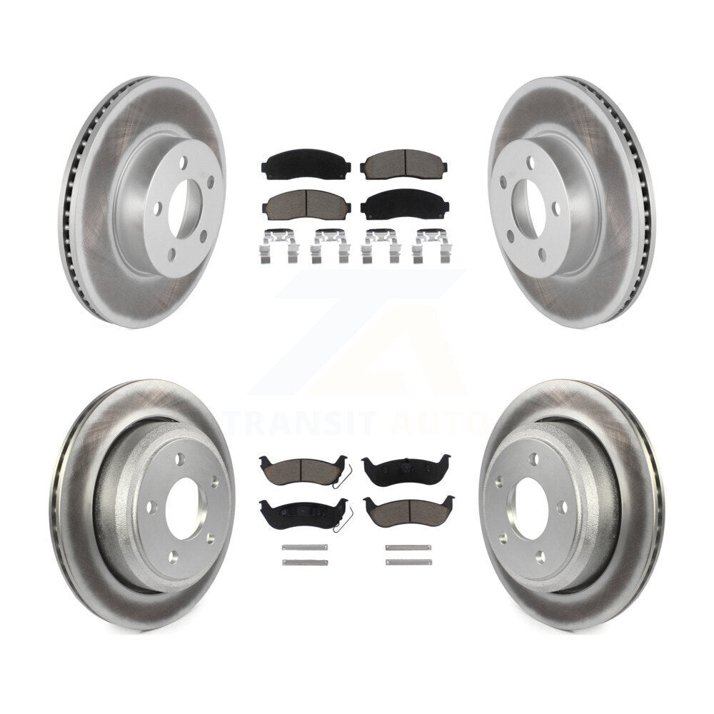 [Avant + Arrière] Kit de disque (revêtu) et plaquette (céramique) de frein pour Ford Ranger Mazda B4000 KGC-101312