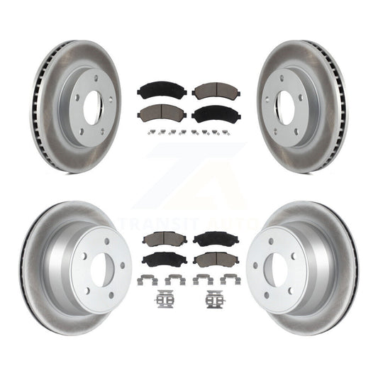 [Avant + Arrière] Kit de disque (revêtu) et plaquette (céramique) de frein pour Chevrolet S10 Blazer GMC Sonoma Jimmy Oldsmobile Bravada Isuzu Hombre KGC-101313