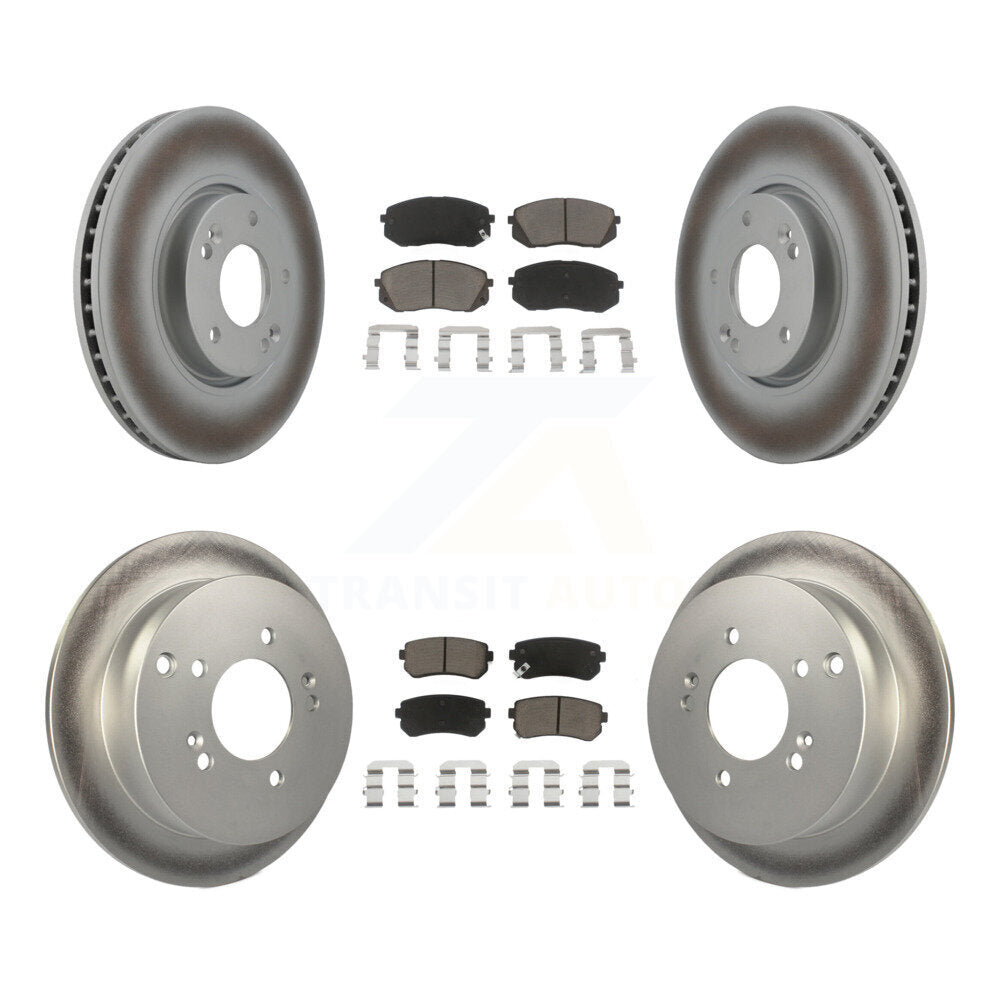 [Avant + Arrière] Kit de disque (revêtu) et plaquette (céramique) de frein pour Hyundai Tucson Kia Sportage KGC-101314