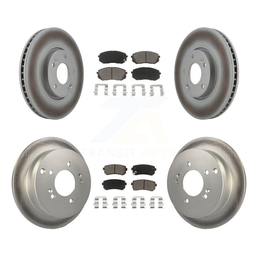 [Avant + Arrière] Kit de disque (revêtu) et plaquette (céramique) de frein pour Hyundai Tucson Kia Sportage KGC-101314