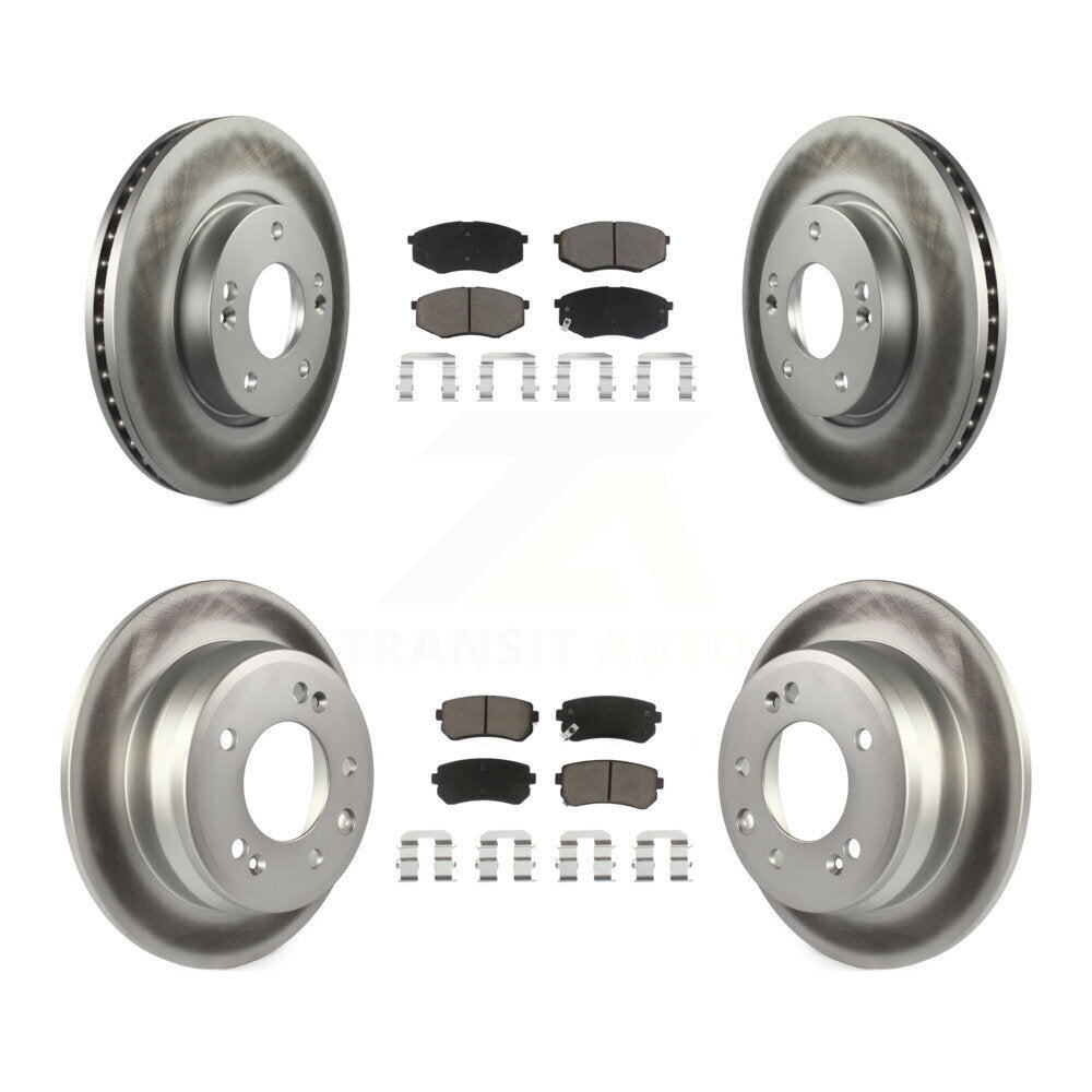 [Avant + Arrière] Kit de disque (revêtu) et plaquette (céramique) de frein pour Hyundai Tucson Kia Sportage FWD KGC-101315