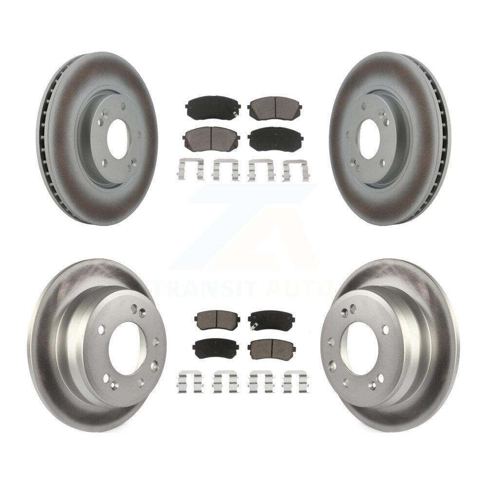 [Avant + Arrière] Kit de disque (revêtu) et plaquette (céramique) de frein pour Kia Sportage Hyundai Tucson KGC-101317