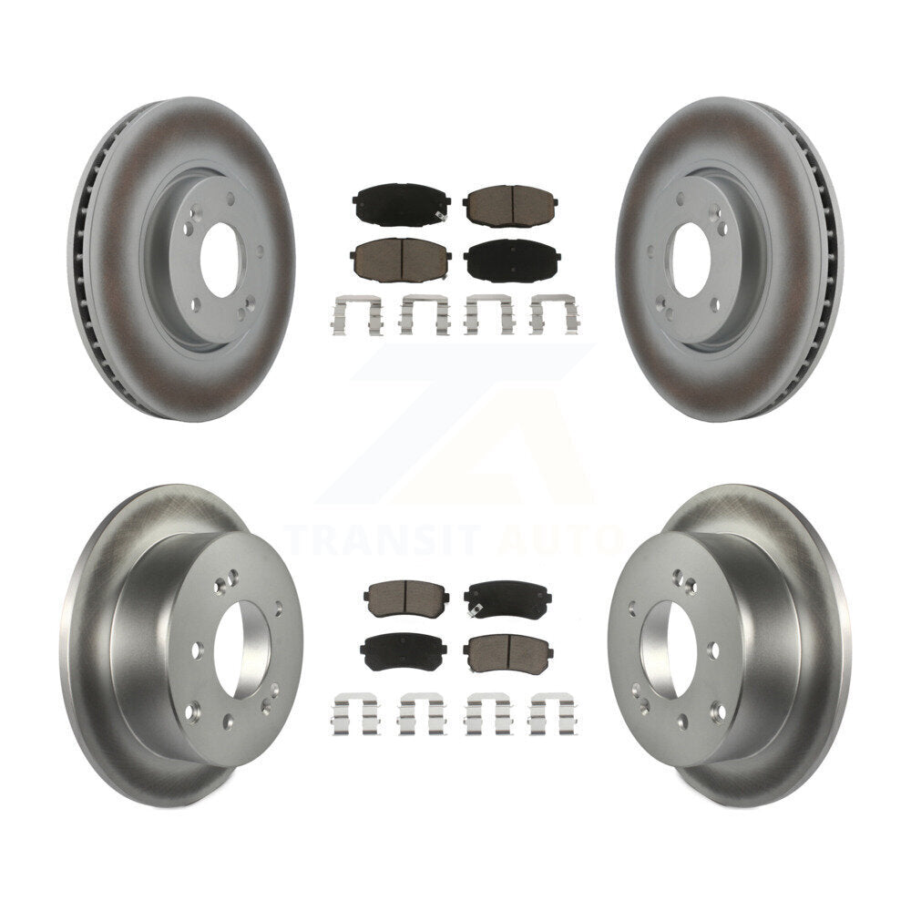 [Avant + Arrière] Kit de disque (revêtu) et plaquette (céramique) de frein pour Kia Forte Koup Forte5 KGC-101318