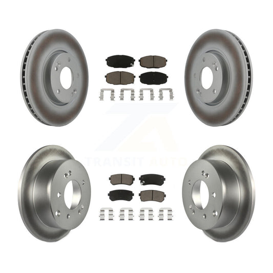 [Avant + Arrière] Kit de disque (revêtu) et plaquette (céramique) de frein pour Kia Forte Koup Forte5 KGC-101318