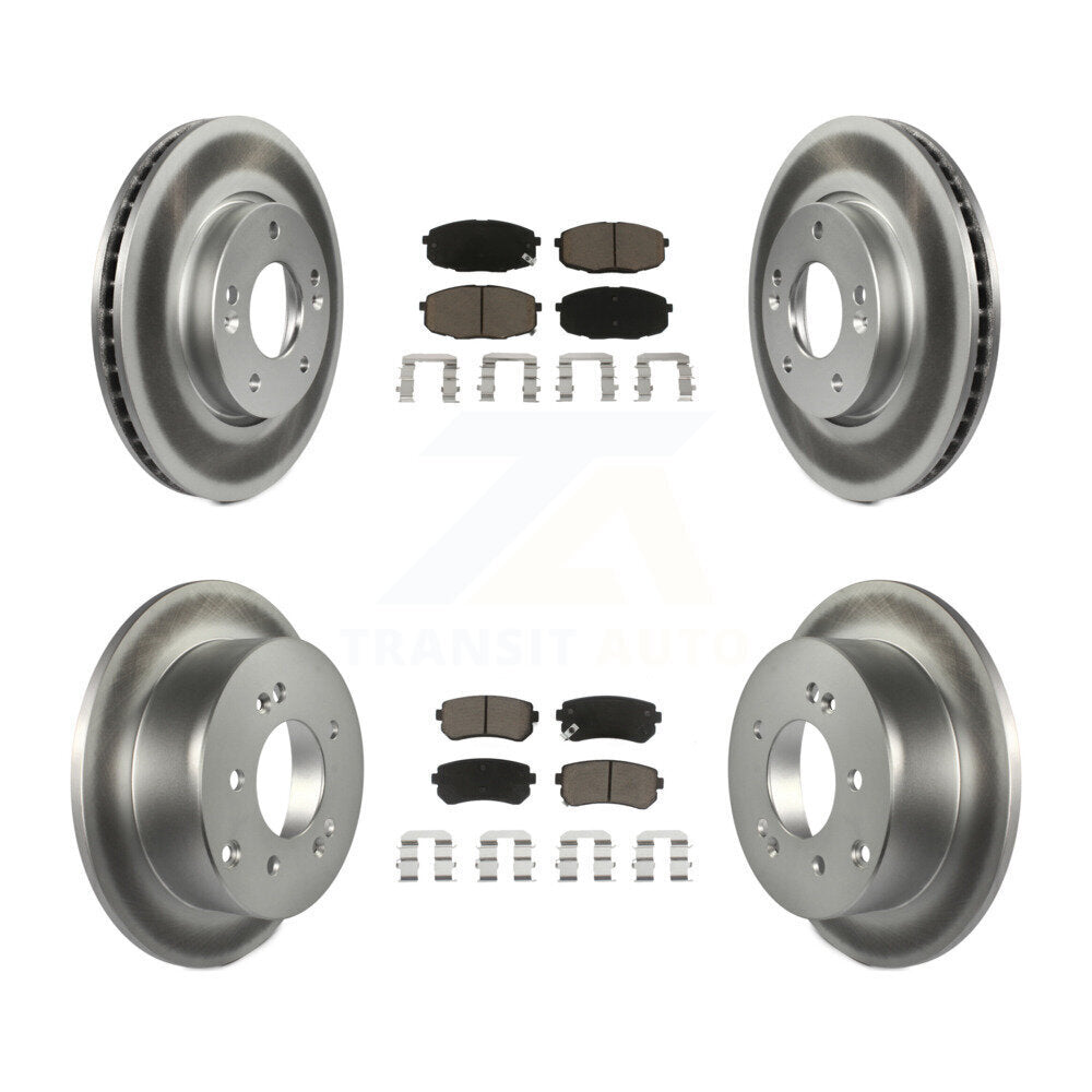[Avant + Arrière] Kit de disque (revêtu) et plaquette (céramique) de frein pour Kia Forte Koup Forte5 KGC-101319