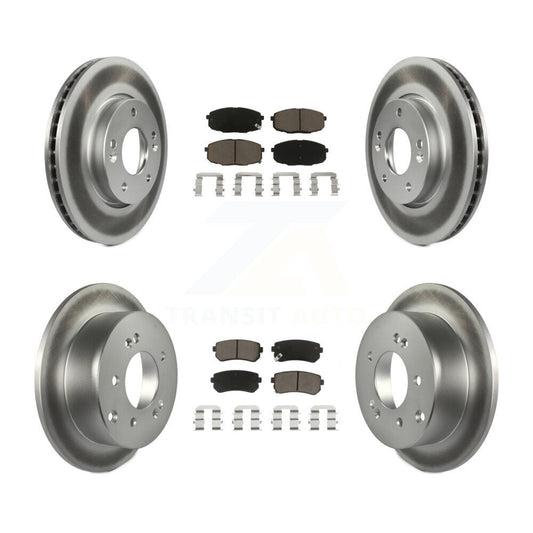 [Avant + Arrière] Kit de disque (revêtu) et plaquette (céramique) de frein pour Kia Forte Koup Forte5 KGC-101319