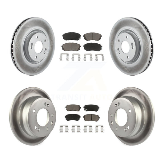 [Avant + Arrière] Kit de disque (revêtu) et plaquette (céramique) de frein pour 2015 Hyundai Tucson FWD avec FUEL CELL EV (FCEV) engine KGC-101320