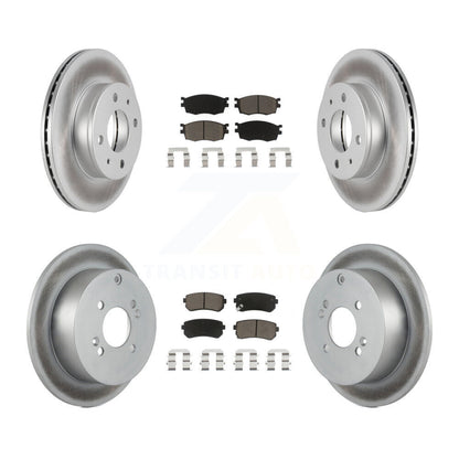 [Avant + Arrière] Kit de disque (revêtu) et plaquette (céramique) de frein pour 2006 Hyundai Accent Hatchback KGC-101322