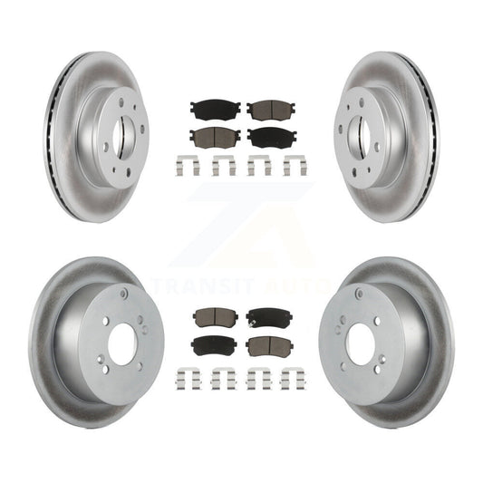 [Avant + Arrière] Kit de disque (revêtu) et plaquette (céramique) de frein pour 2006 Hyundai Accent Hatchback KGC-101322
