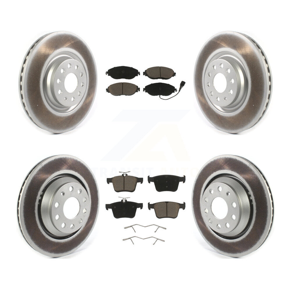 [Avant + Arrière] Kit de disque (revêtu) et plaquette (céramique) de frein pour Audi Volkswagen Golf R S3 Q3 Arteon KGC-101323