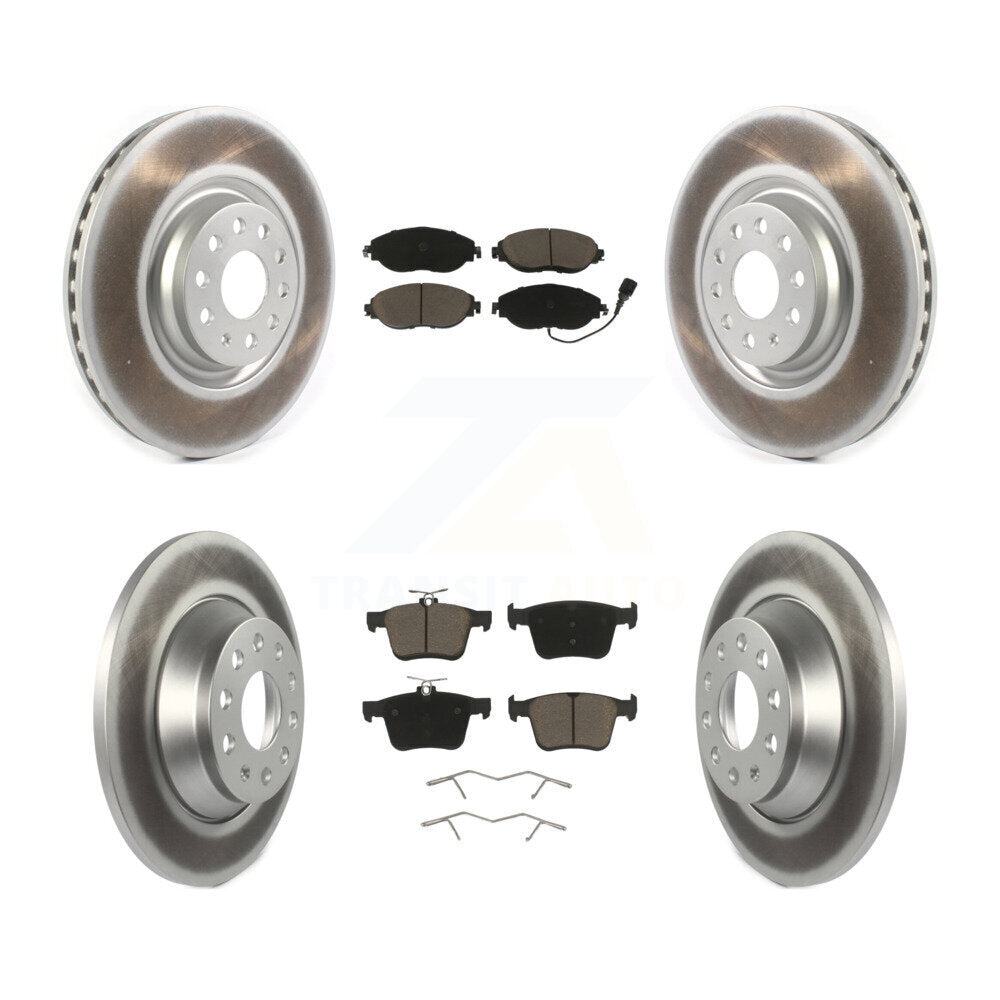 [Avant + Arrière] Kit de disque (revêtu) et plaquette (céramique) de frein pour Volkswagen Tiguan Jetta KGC-101327