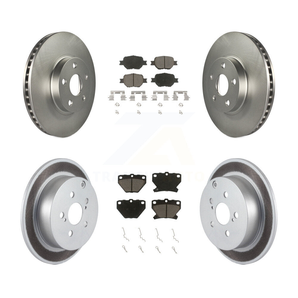 [Avant + Arrière] Kit de disque (revêtu) et plaquette (céramique) de frein pour Toyota Celica KGC-101331