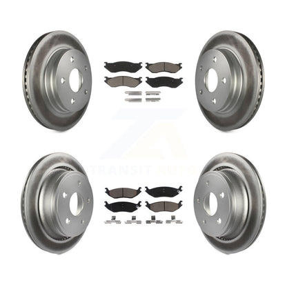 [Avant + Arrière] Kit de disque (revêtu) et plaquette (céramique) de frein pour Dodge Ram 1500 KGC-101332