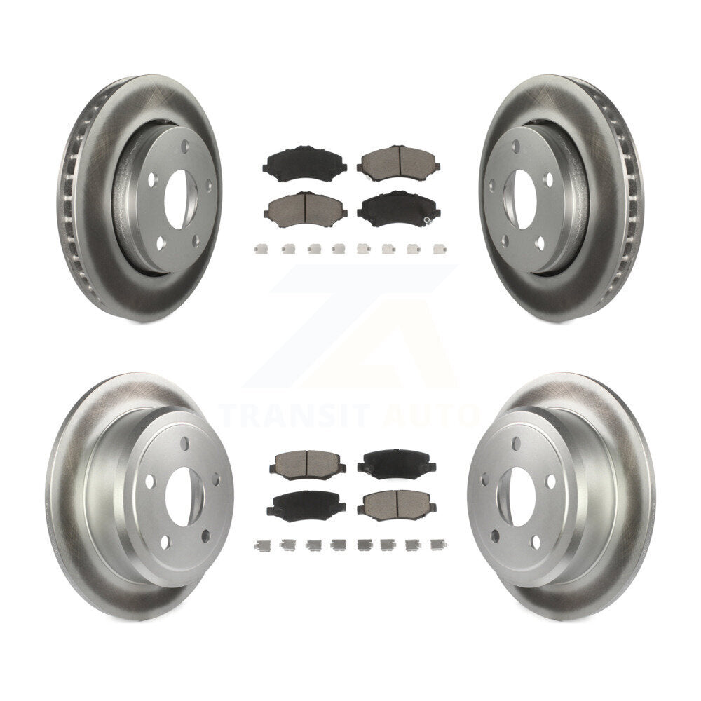[Avant + Arrière] Kit de disque (revêtu) et plaquette (céramique) de frein pour Jeep Wrangler JK KGC-101334