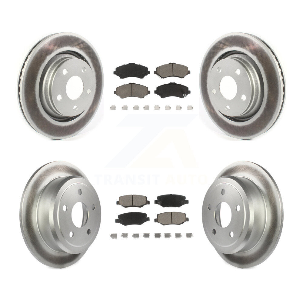 [Avant + Arrière] Kit de disque (revêtu) et plaquette (céramique) de frein pour Jeep Wrangler JK avec 332mm Diameter Rotor KGC-101335