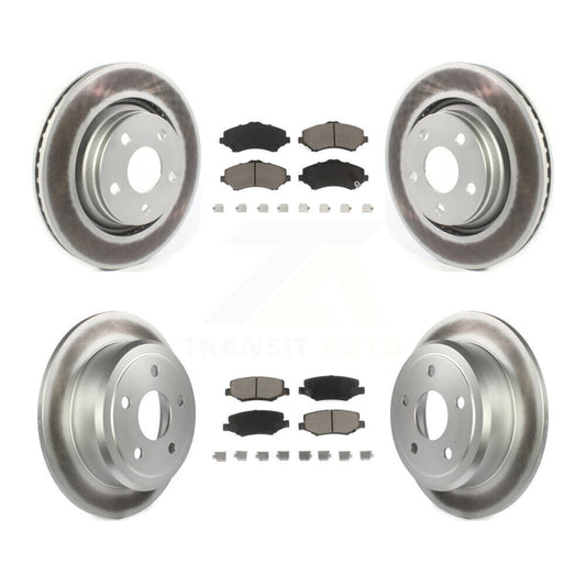 [Avant + Arrière] Kit de disque (revêtu) et plaquette (céramique) de frein pour Jeep Wrangler JK avec 332mm Diameter Rotor KGC-101335