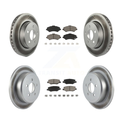 [Avant + Arrière] Kit de disque (revêtu) et plaquette (céramique) de frein pour Jeep Liberty Dodge Nitro KGC-101336