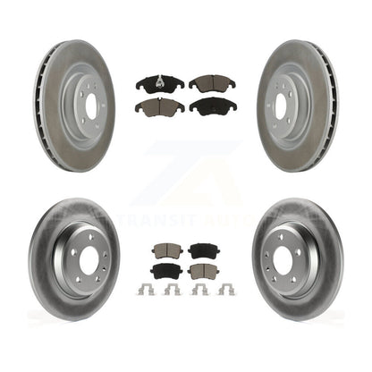 [Avant + Arrière] Kit de disque (revêtu) et plaquette (céramique) de frein pour 2009-2010 Audi Q5 avec 345mm Diameter Rotor KGC-101339