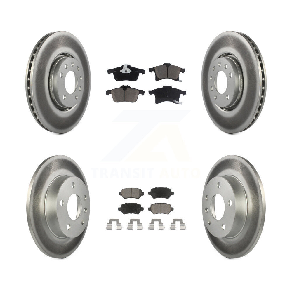 [Avant + Arrière] Kit de disque (revêtu) et plaquette (céramique) de frein pour 2008-2009 Saturn Astra KGC-101344