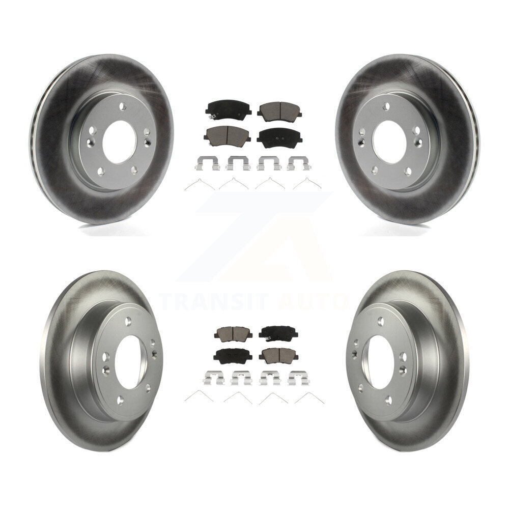 [Avant + Arrière] Kit de disque (revêtu) et plaquette (céramique) de frein pour 2017-2020 Hyundai Elantra 2.0L KGC-101345