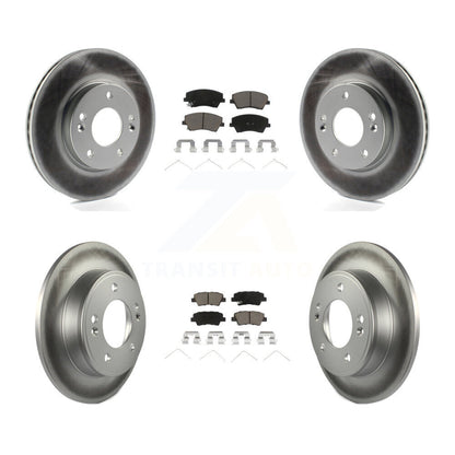 [Avant + Arrière] Kit de disque (revêtu) et plaquette (céramique) de frein pour 2017-2020 Hyundai Elantra 2.0L KGC-101345