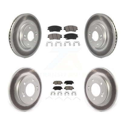 [Avant + Arrière] Kit de disque (revêtu) et plaquette (céramique) de frein pour 2017-2020 Hyundai Elantra 1.6L KGC-101346