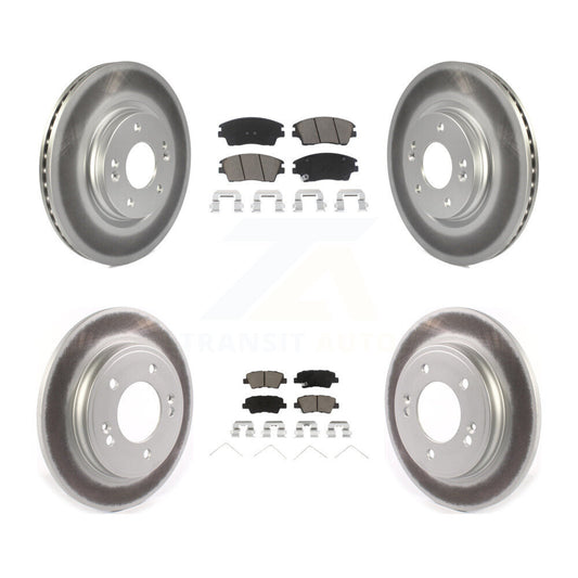 [Avant + Arrière] Kit de disque (revêtu) et plaquette (céramique) de frein pour 2017-2020 Hyundai Elantra 1.6L KGC-101346