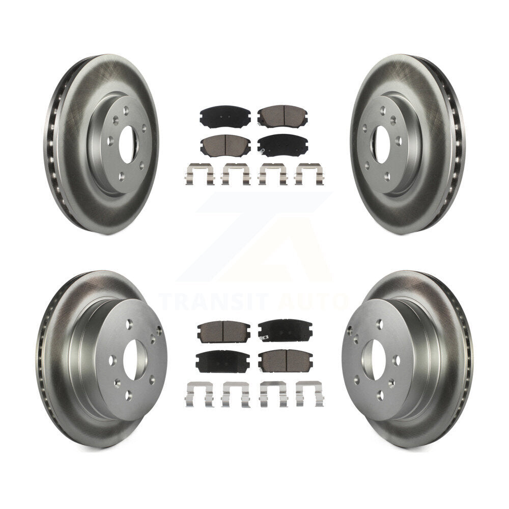 [Avant + Arrière] Kit de disque (revêtu) et plaquette (céramique) de frein pour 2010-2017 Chevrolet Equinox GMC Terrain KGC-101353