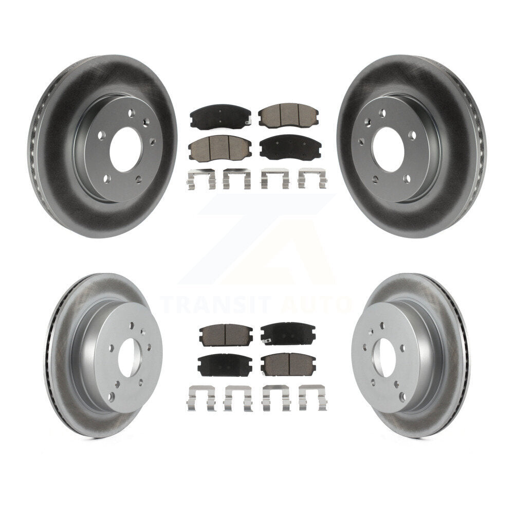 [Avant + Arrière] Kit de disque (revêtu) et plaquette (céramique) de frein pour Chevrolet Equinox Saturn Vue Captiva Sport Pontiac Torrent Suzuki XL-7 KGC-101354