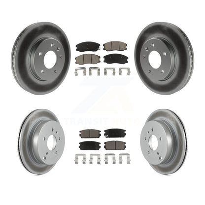 [Avant + Arrière] Kit de disque (revêtu) et plaquette (céramique) de frein pour Chevrolet Equinox Saturn Vue Captiva Sport Pontiac Torrent Suzuki XL-7 KGC-101354