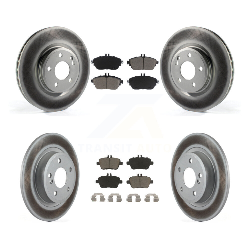 [Avant + Arrière] Kit de disque (revêtu) et plaquette (céramique) de frein pour Mercedes-Benz GLA250 CLA250 INFINITI QX30 B Electric Drive B250 KGC-101357