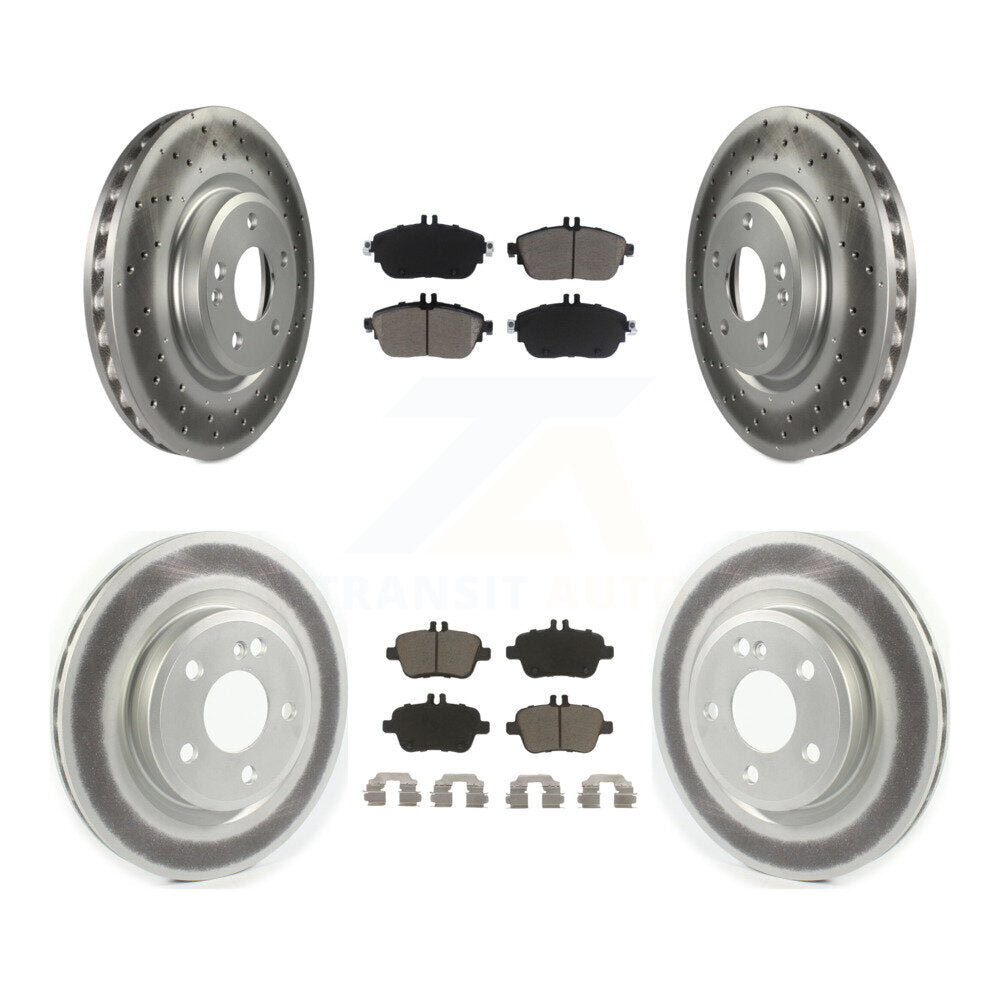 [Avant + Arrière] Kit de disque (revêtu) et plaquette (céramique) de frein pour Mercedes-Benz CLA250 avec Sport Package KGC-101358