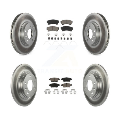 [Avant + Arrière] Kit de disque (revêtu) et plaquette (céramique) de frein pour Ford Fusion Mazda 6 Lincoln MKZ Mercury Milan Zephyr KGC-101361