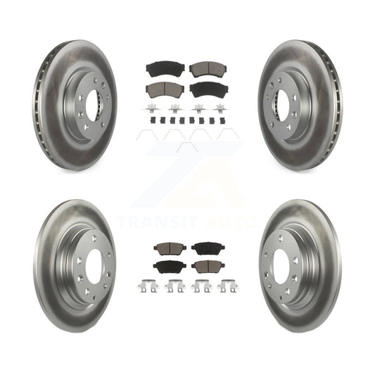 [Avant + Arrière] Kit de disque (revêtu) et plaquette (céramique) de frein pour Ford Fusion Mazda 6 Lincoln MKZ Mercury Milan Zephyr KGC-101361