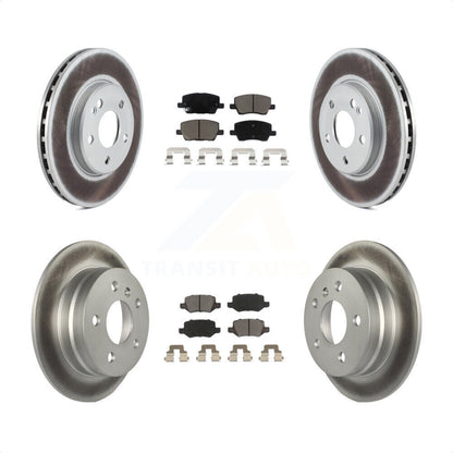 [Avant + Arrière] Kit de disque (revêtu) et plaquette (céramique) de frein pour 2006-2011 Mercedes-Benz B200 KGC-101362 par Transit Auto