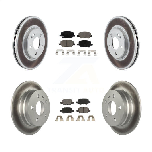 [Avant + Arrière] Kit de disque (revêtu) et plaquette (céramique) de frein pour 2006-2011 Mercedes-Benz B200 KGC-101362 par Transit Auto