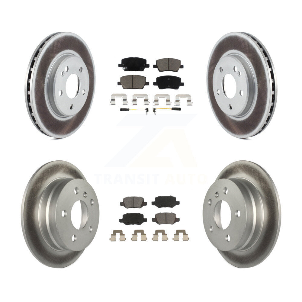 [Avant + Arrière] Kit de disque (revêtu) et plaquette (céramique) de frein pour 2006-2011 Mercedes-Benz B200 KGC-101362