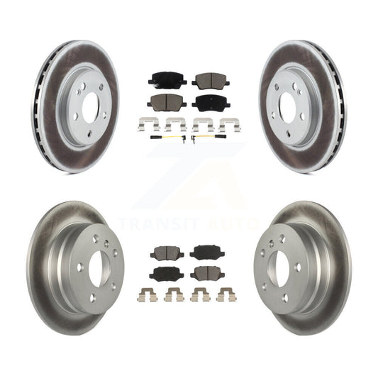[Avant + Arrière] Kit de disque (revêtu) et plaquette (céramique) de frein pour 2006-2011 Mercedes-Benz B200 KGC-101362