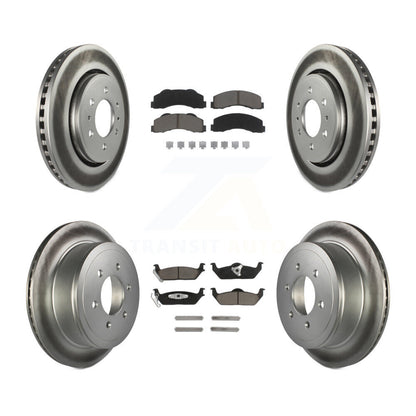 [Avant + Arrière] Kit de disque (revêtu) et plaquette (céramique) de frein pour 2010-2011 Ford F-150 avec 6 Lug Wheels KGC-101365